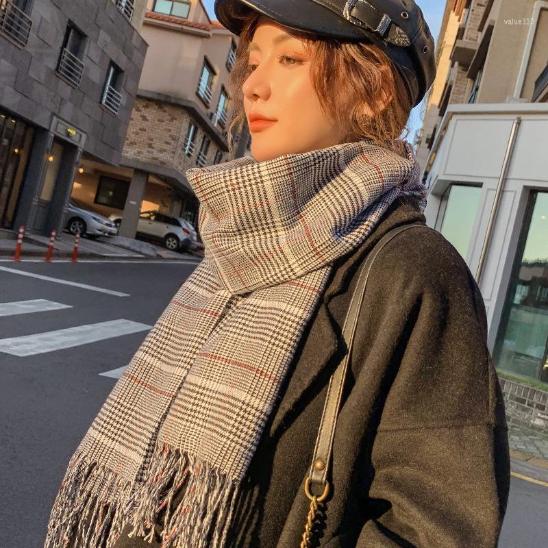

Scarves Cashmere Women Scarf Winter Warm Shawl And Wraps Hijab Store Pashmina Long Female Foulard Head 190 60CM