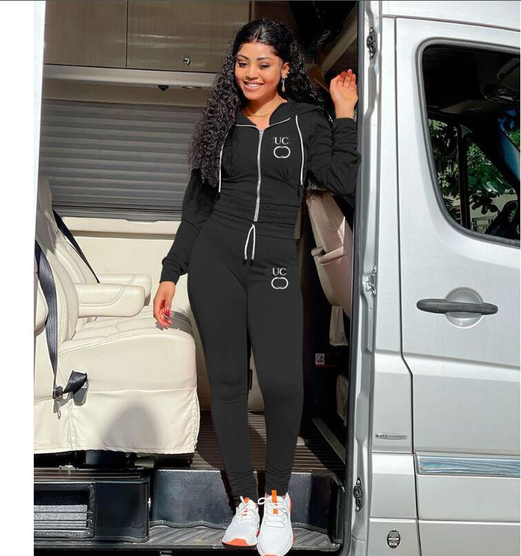 Womens Tracksuits two piece set Fall Winter zipper cardigan Women tracksuit Fashion casual Sweater Hoodies And Pants Clothes