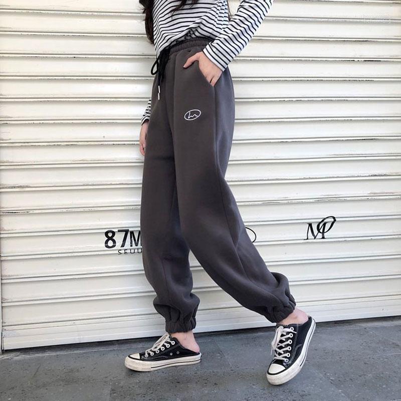 

Women's Pants Women's & Capris Autumn Winter Wave Embroidery Women Jogging Sports Baggy Black Joggers Sweatpants High Waist Loose, Thin red