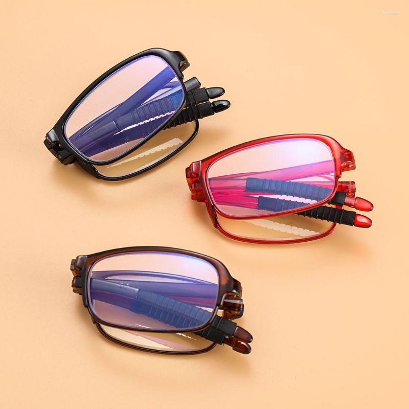 

Sunglasses Diopter 1.0- 4.0 Ultralight TR90 Folding Reading Glasses Unisex With Zipper Case Rotation Presbyopia Eyeglasses