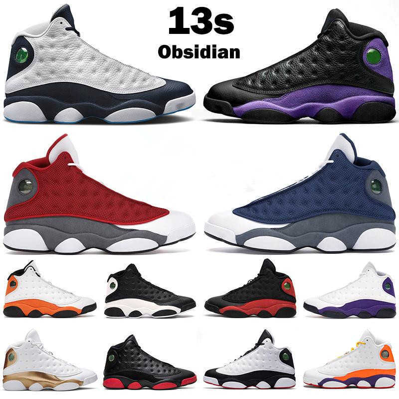 

Basketball Shoes Mens Trainers Sports Sneakers Black Hyper Royal Red Flint Court Purple Starfish Cat Bred Men Women Jumpman 13S 13 Obsidian GPH5 18LP