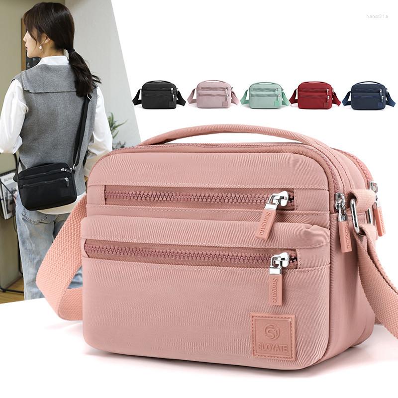 

Evening Bags Small Nylon Shoulder Bag Woman 2022 Casual Waterproof Messenger Soft Zipper Versatile Travel Handbags Women Designer, Black