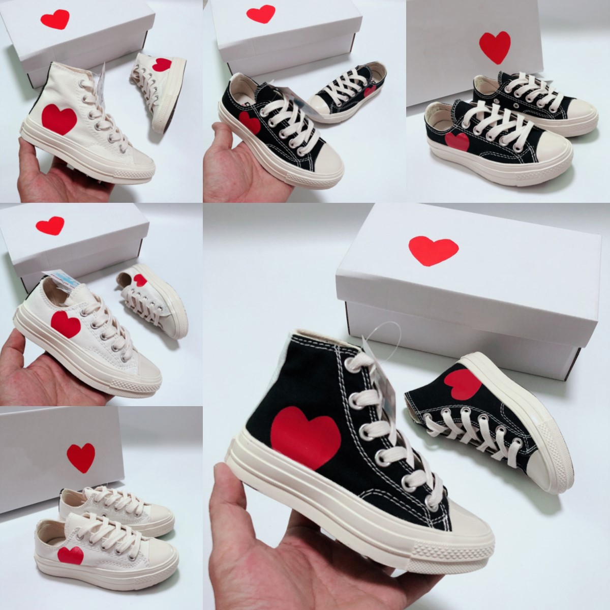 

Kids shoes love heart Fashion Girl Boys Canvas Shoes White Black Children casual Sneakers Baby Toddler Trainers