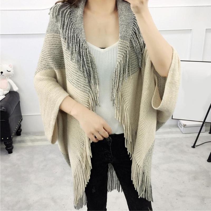 

Scarves Tassel Cape Thick Shawl Oversize Cardigan Sweater