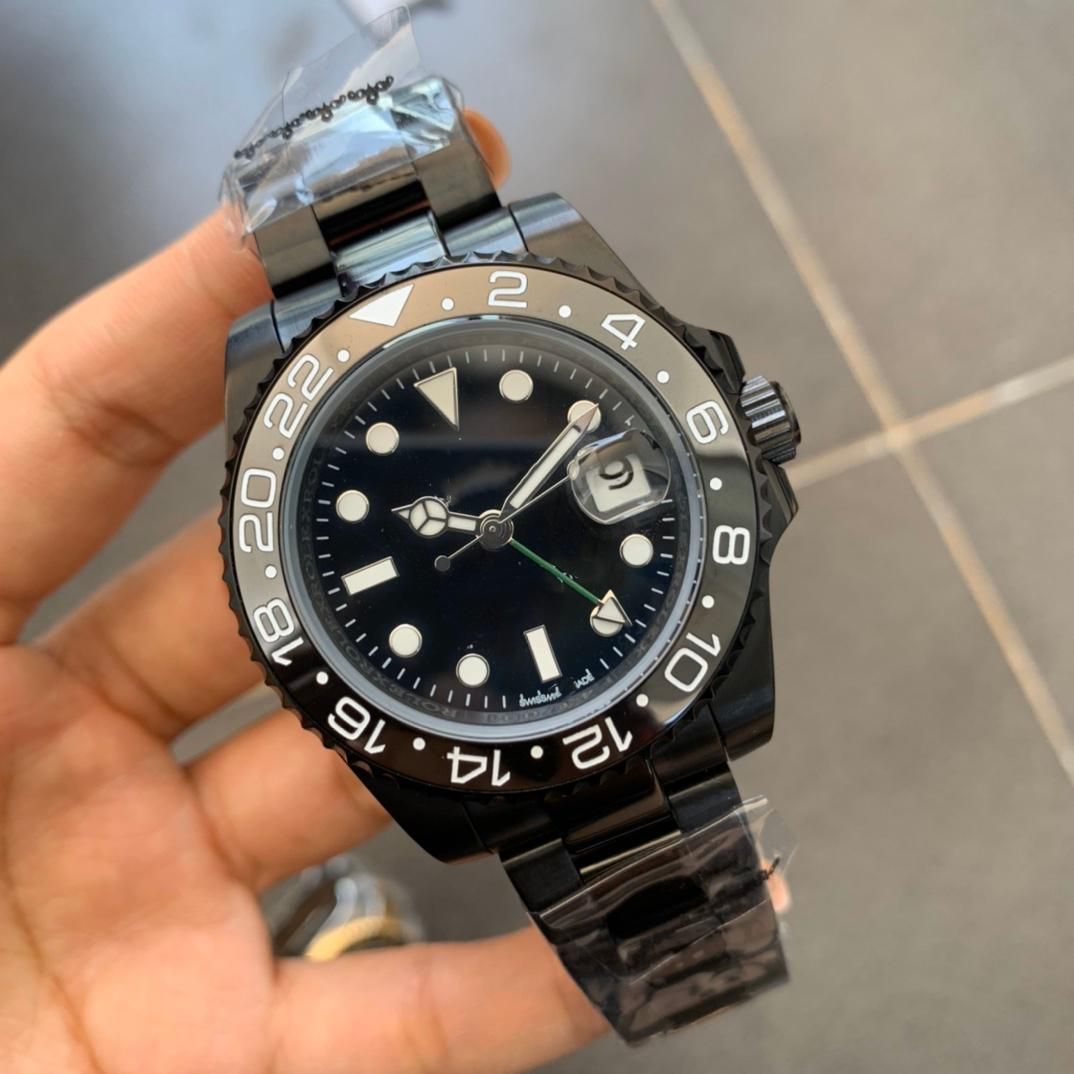 

Men's Watch Sprite Green Black Circle Automatic Stainless Steel Strap Luminous Waterproof Watch, Water proof18m