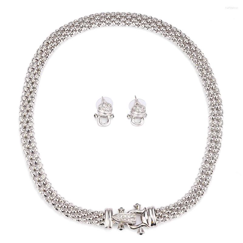 

Necklace Earrings Set UNY Antique Jewelries Sets Fashion Pave Stone Jewelry Vintage Luxury Women Chritsmas Gift, Picture shown