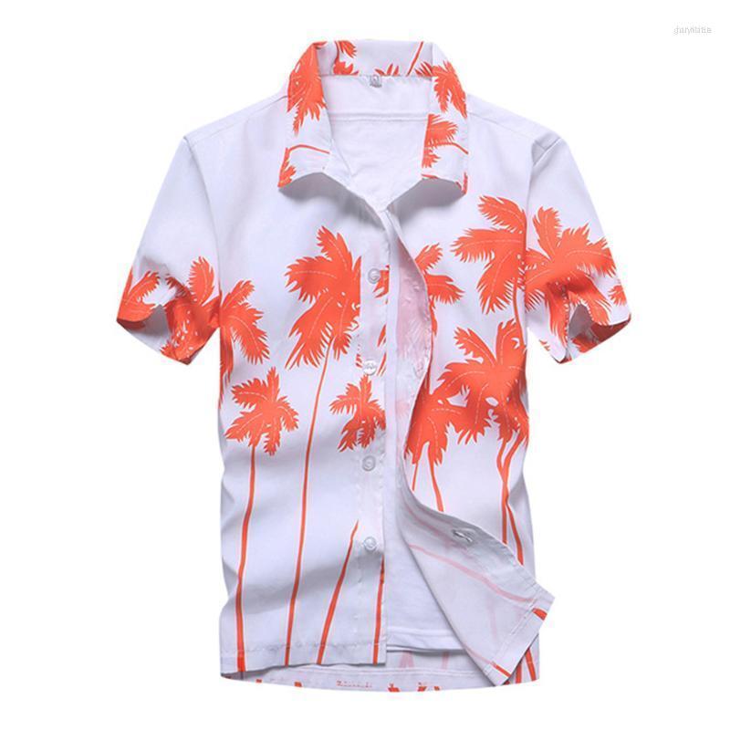 

Men's Casual Shirts Men's Men's Hawaiian Shirt Summer Floral Printed Beach Short Sleeve Tops Blouse Single Breasted Regular Male