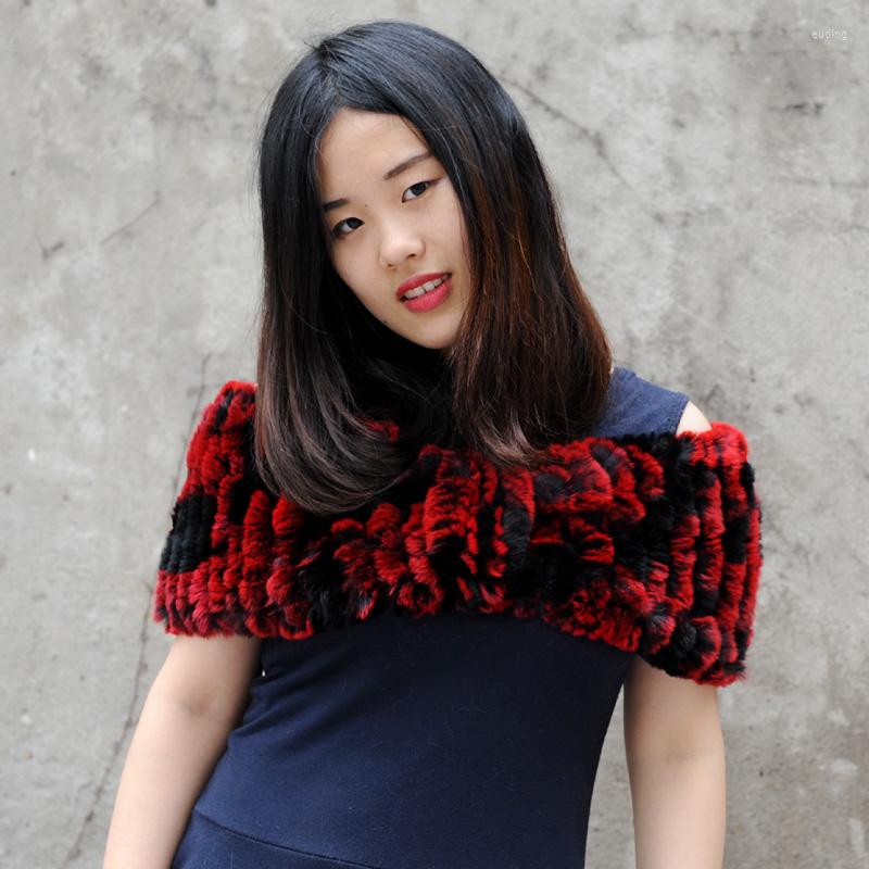 

Scarves CX-S-07A High Quality Scarf And Shwal Women Rex Fur Girls Knitted