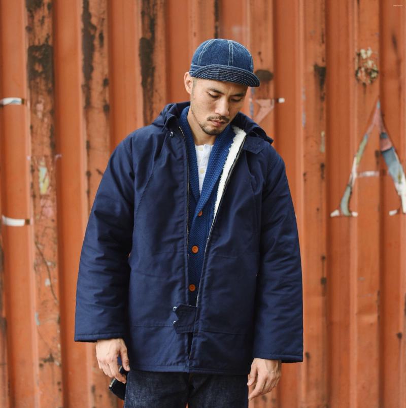 

Men's Down Winter Clothing Logging Coat Cotton-padded Jacket Men Retro Overalls Outdoor Casual Padded Jacke, Blue