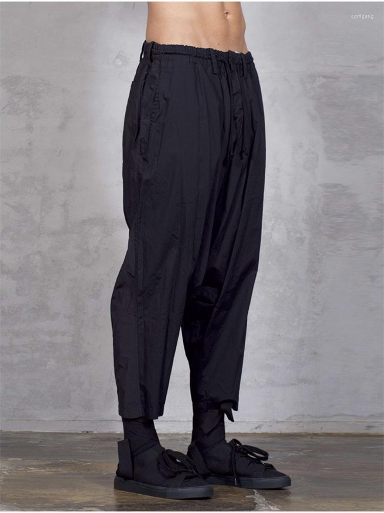 

Men' Pants Men' Trousers With Harlan Feet Casual Cropped Thin Spring And Summer Products, Black