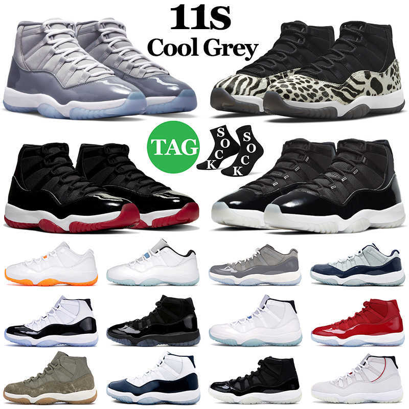 

Basketball Shoes Sports Sneakers Trainers Cool Grey Animal Instinct 25Th Anniversary Emerald Bred Concord Cap High Low Top 11 11S Mens And, 11s university red low