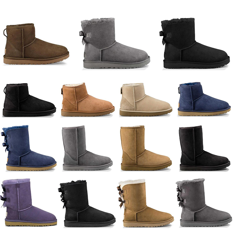 

2022 Designer women Australian boots black chestnut brown pink purple grey beige dark blue girls ladies Winter Full Fur Fluffy Furry Satin Ankle Boots, #5