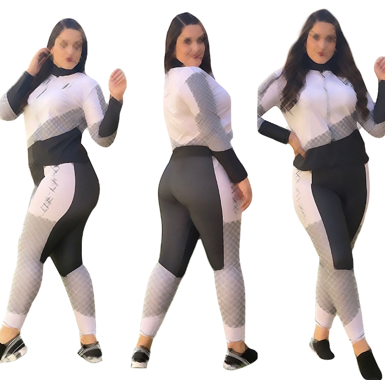 

23ss Luxury Women Sports Tracksuits Presbyopia Letter Print Two Piece Sets Womens Outifits Female Pants Suit 2 Pieces Activewear Brand Casual Club Party Outfits, White