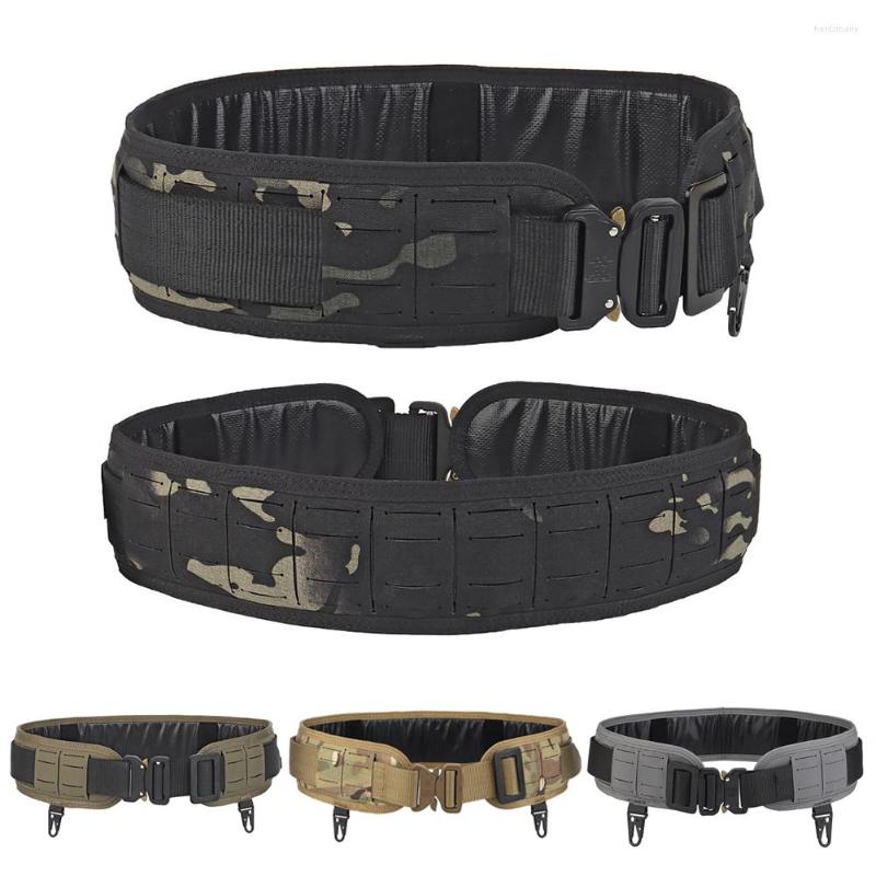 

Belts Tactical Padded Belt Unisex CS Combat Molle Duty Paintball Waist War Game Outdoor Hunting Accessories, Black