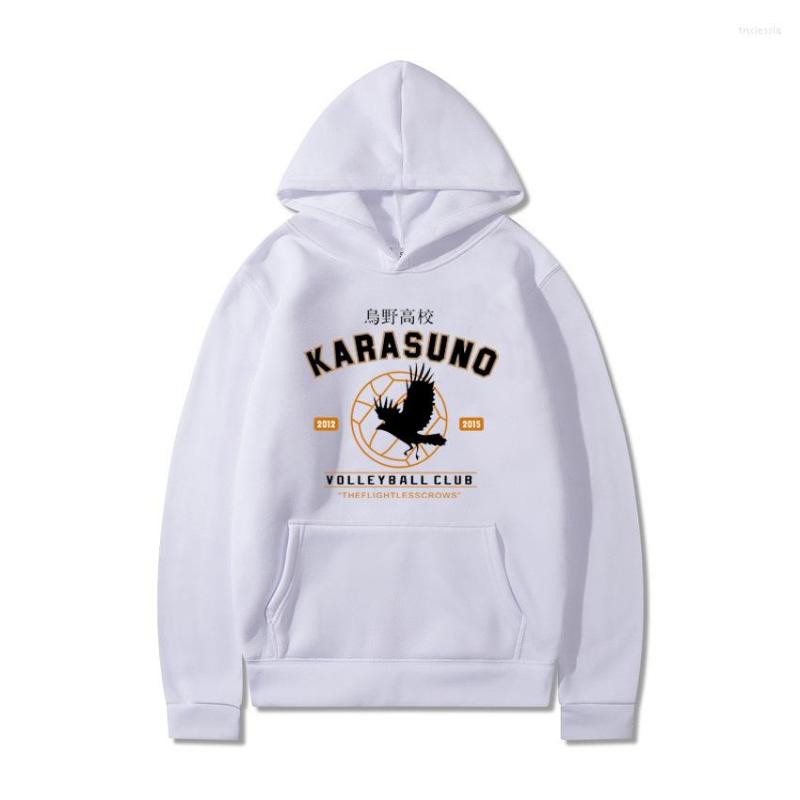 

Men's Hoodies Volleyball Junior Print Hoodie Fashion Sweatshirt Japanese Anime Pullover Hip Hop Streetwear Men Women Unisex Fleece Hoody, White