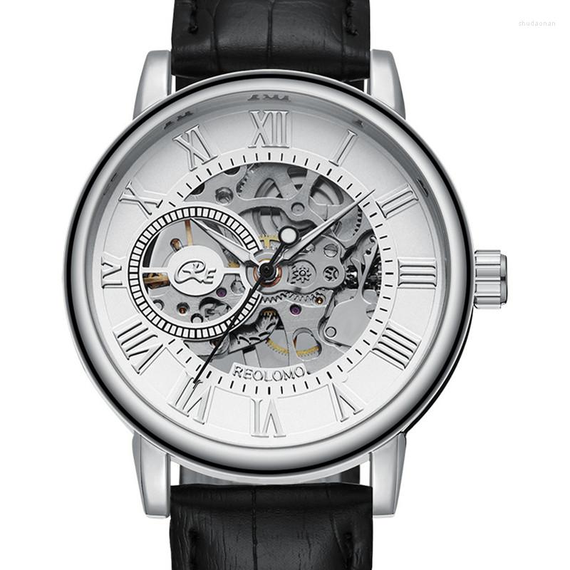 

Wristwatches Luxury Business Men's Watch Hollow Out Transparent Mechanical