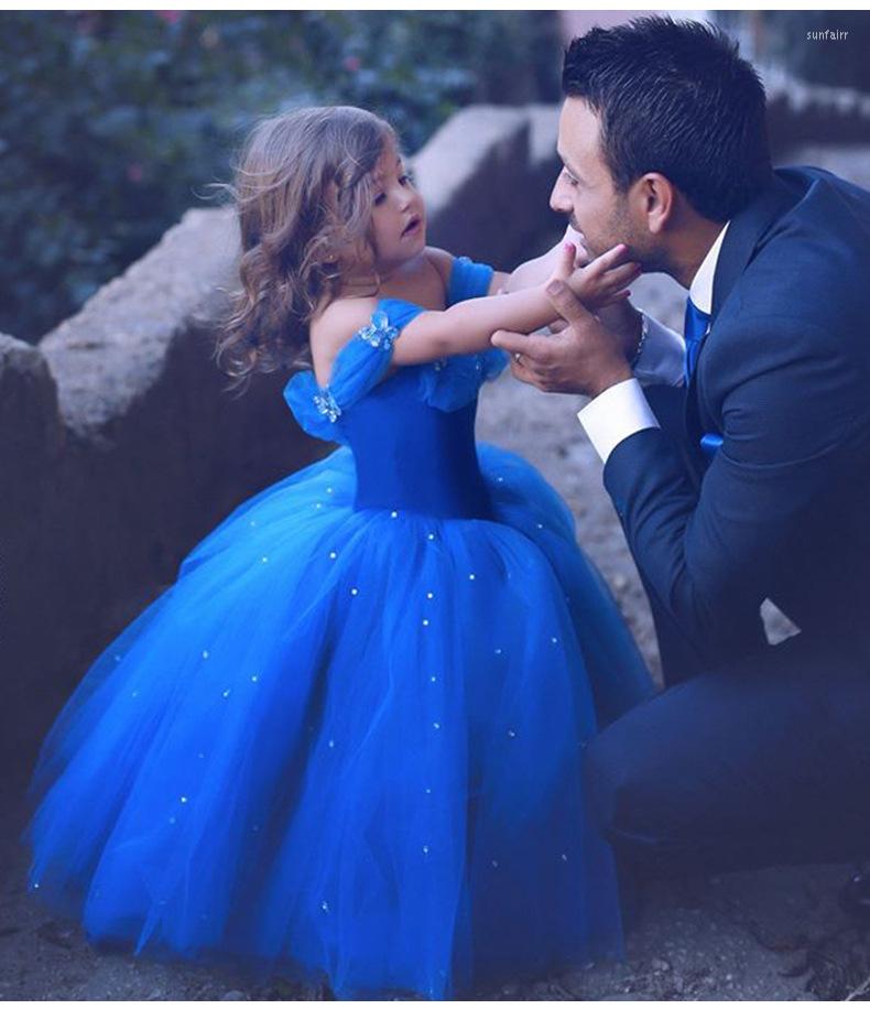 

Girl Dresses In Stock 2022 Flower Girls Ruffles Beaded Pearls Little Vintage Communion Pageant Gowns, Orange
