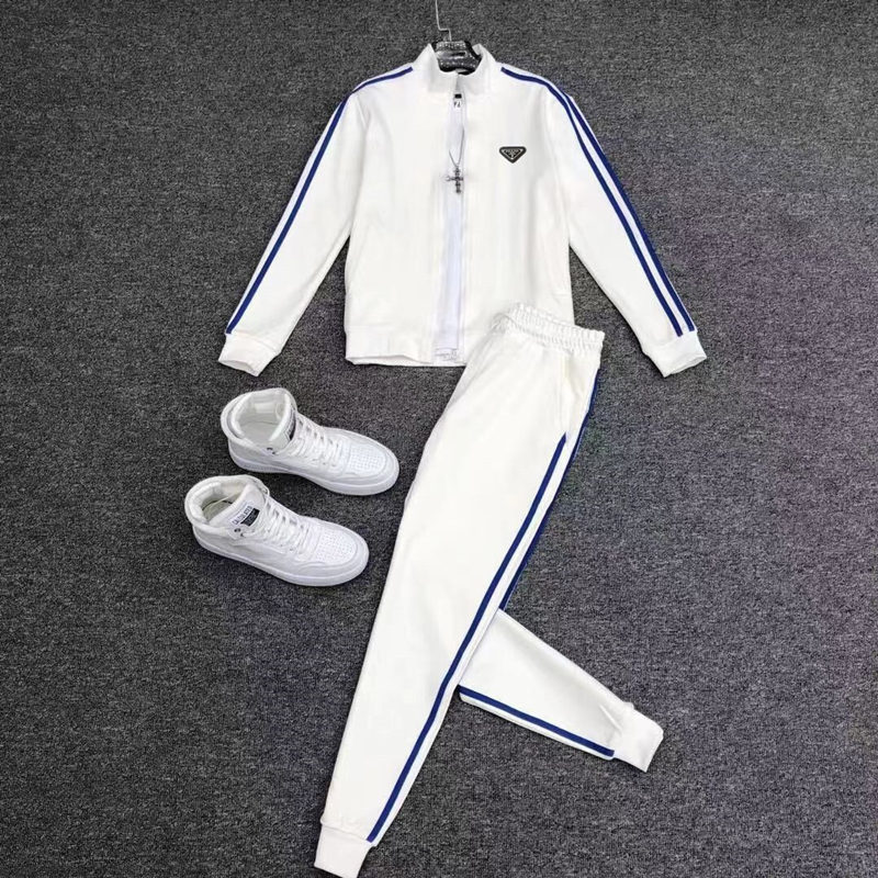 

Pra2 Designers New Mens Tracksuits Fashion Brand Men Suit Spring Autumn Men's Two-Piece Sportswear Casual Style Suits, Black