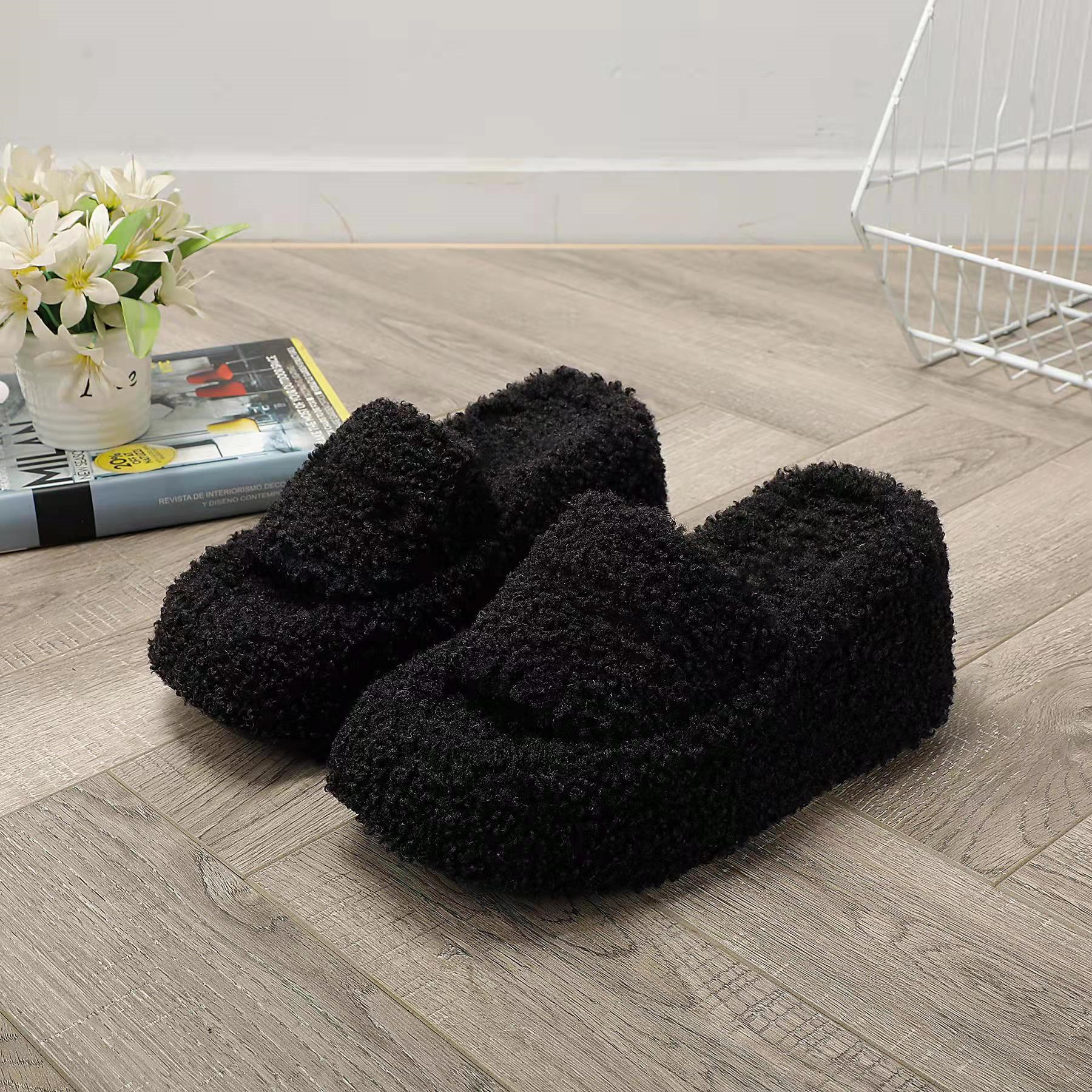 

Winter Fashion Sandals Shoes Shearling Slides Pumps Streetwear Beach Slippers Famous Wedge Women Casual Comfort Walking Lay Slip 35-40