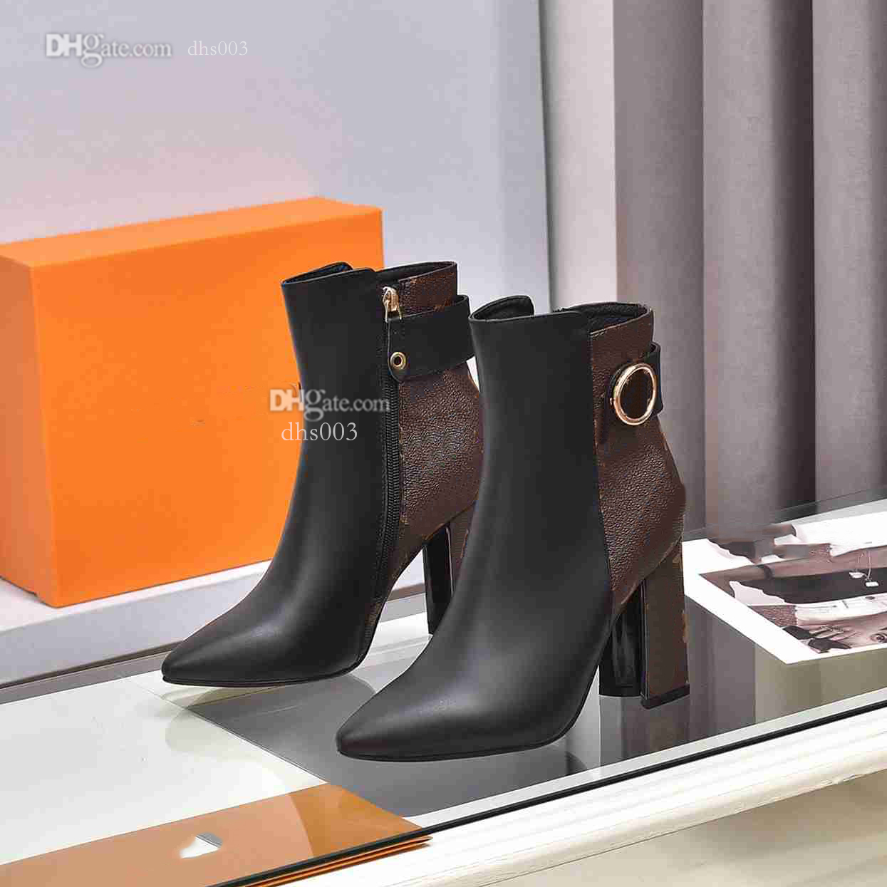

High Quality Heel Boots Designer Leather Ankle Boot Louiseity Stylish Women Winter Booties Sexy And Warm Viutonity sdffdsd, 30