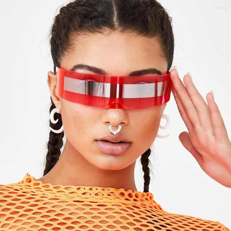 

Sunglasses European And American Trendy Style Headband One Pice Rimless Women Arrival 2022 Goggle Ladies Big