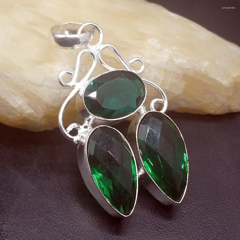 

Pendant Necklaces Gemstonefactory Jewelry Big Promotion Single Unique 925 Silver FASCINATING Green Topaz Peridot Lady Women Necklace 0130