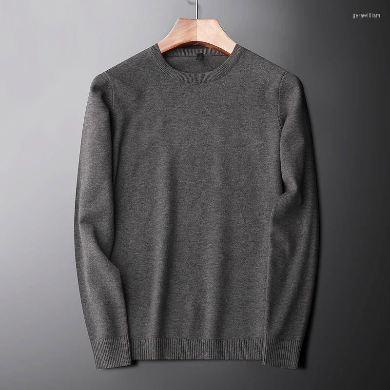 

Men's Sweaters 2022 High Quality Fashion Brand Knitted Pullover Sweater Men Round Neck Autumn Winter Casual Jumper Clothes M25, Blue round neck