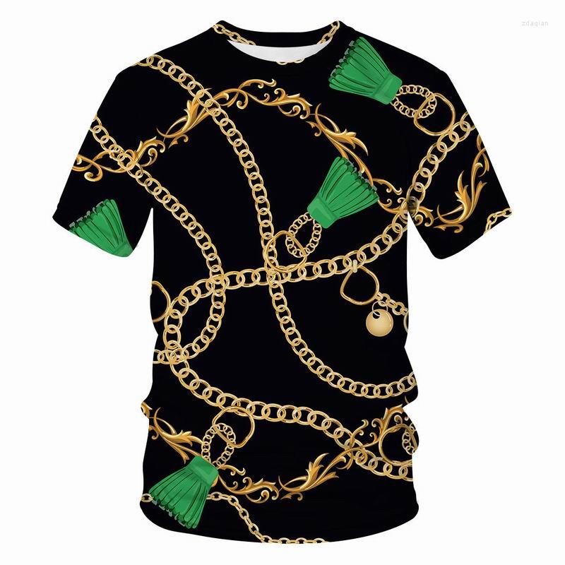

Men's T Shirts 3D Printed Loose Brand Streetwear Funny Men Clothes Fashion Harajuku Chain Series Shirt Print T-shirts, Cbt-2356