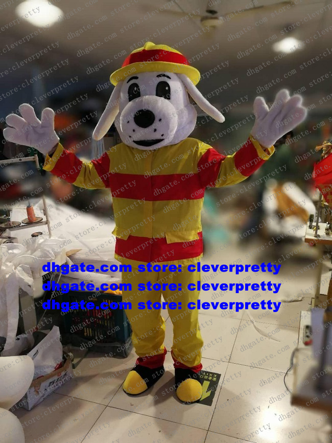 

Fireman Fire Dog Firefighter Dog Mascot Costume Adult Cartoon Character Outfit Ceremonial Event Pedagogical Exhibition zx1467, As in photos