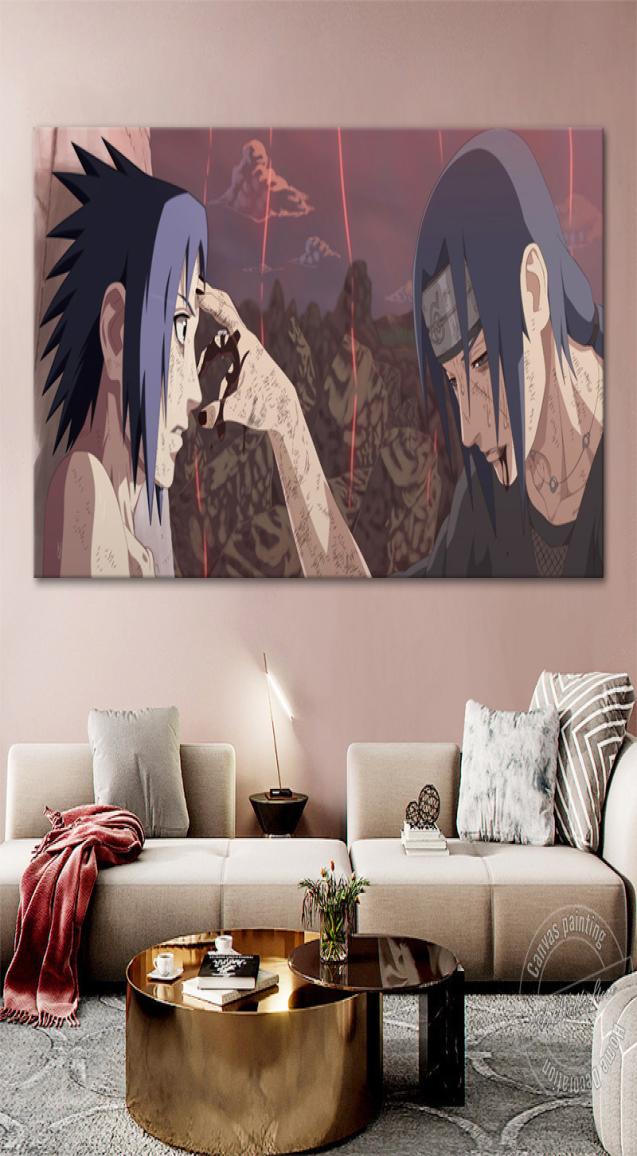 

No Frame Anime Poster Naruto Sasuke VS Itachi HD Canvas Art Wall Picture Home Decor Sofa Background Wall Decor Birthday Gifts LJ202473678
