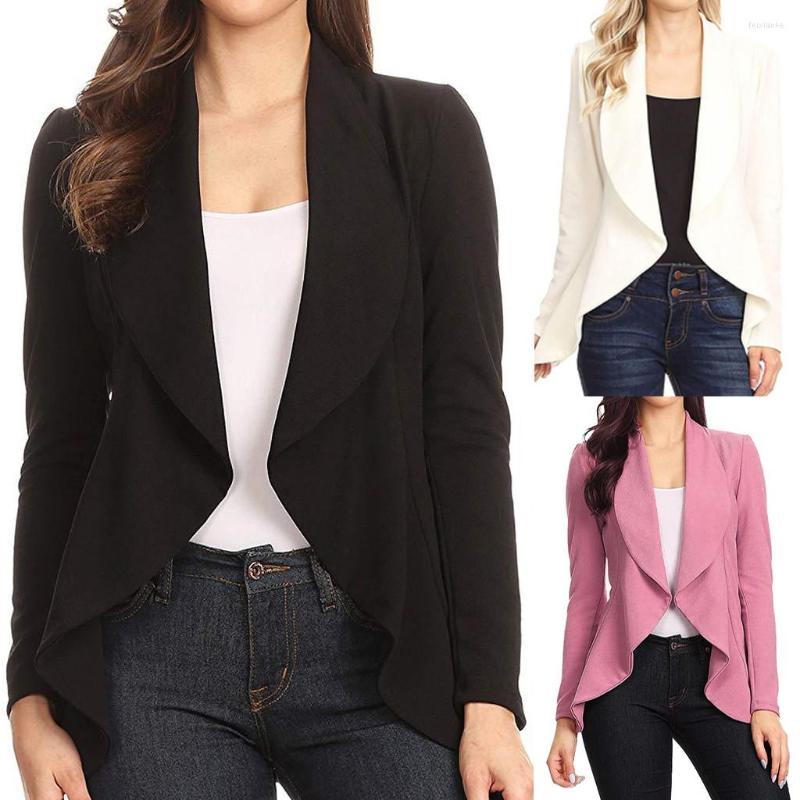 

Women' Suits Women Lapel Cape Cloak Long Coat Blazers Ladies Casual Office Suit Outwear, White