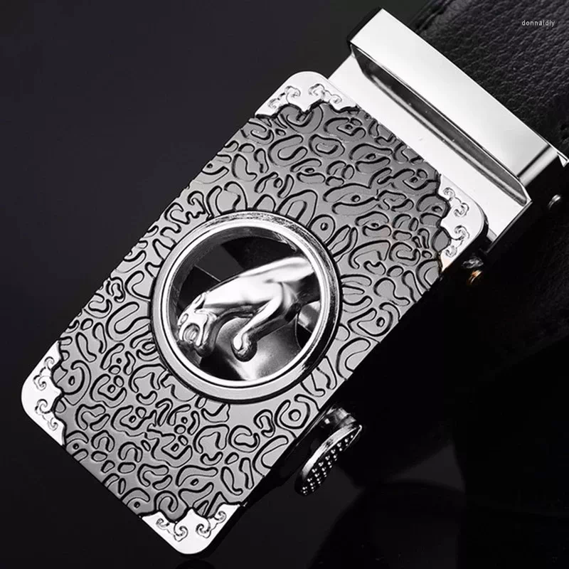 

Belts Cowhide Belt Brand Designer Automatic Buckle Trousers Genuine Young And Middle-aged Casual Fashion Me, Black