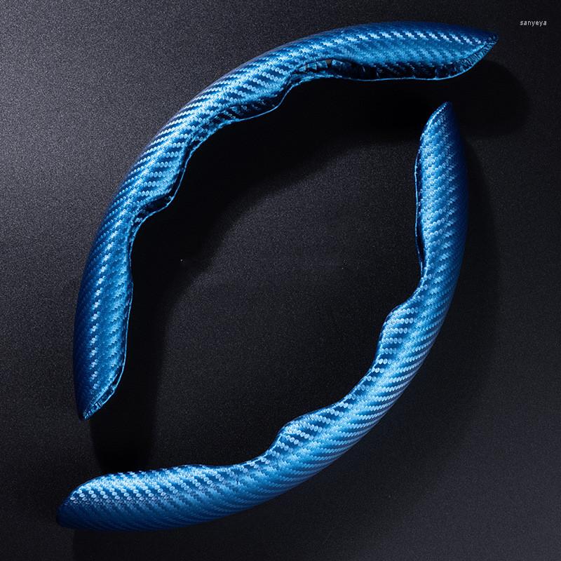 

Steering Wheel Covers 2022 Universal Cover For Car Anti-Slip Handlebar Carbon Fiber Pattern Accessories Interior Part Auto Product