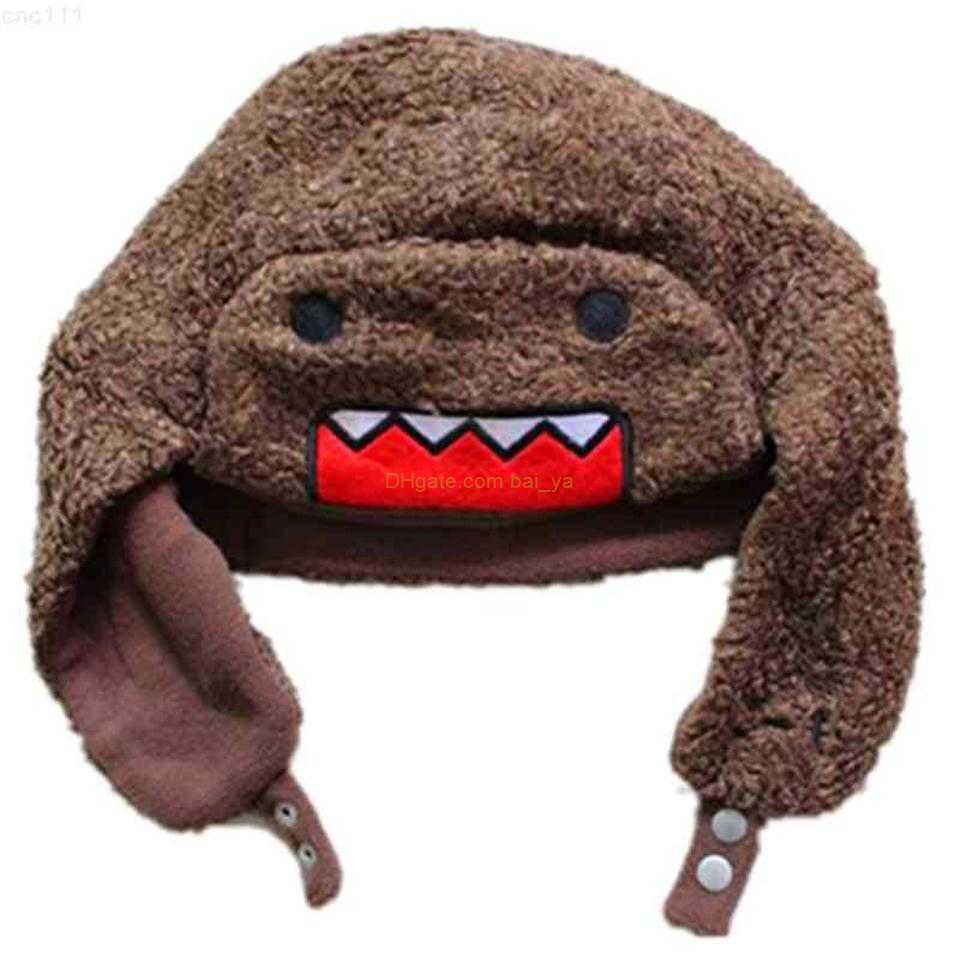 

Mouth Cartoon Big DOMO Winter Bomber Ushanka Russian Fur Hat Warm Thickened Ear Flaps Cap For Men Women Boys Girls Hats2053202x, Plush toy 30cm