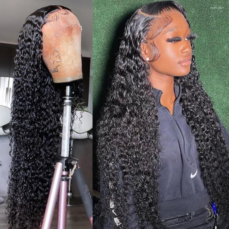 

Luvin 250 Density Loose Deep Wave 13x6 Lace Front Human Hair Wigs Brazilian Remy 30 Inch 13x4 Water Curly Frontal Wig For Women, 13x4 lace wig