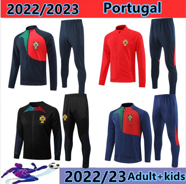 

22 23 Portugals JOAO FELIX soccer jerseys PortuguesaS training suit RUBEN NEVES BRUNO RONALDO FERNANDES Portugieser 2022 Portugal TRACKSUIT Men kit sets, Black