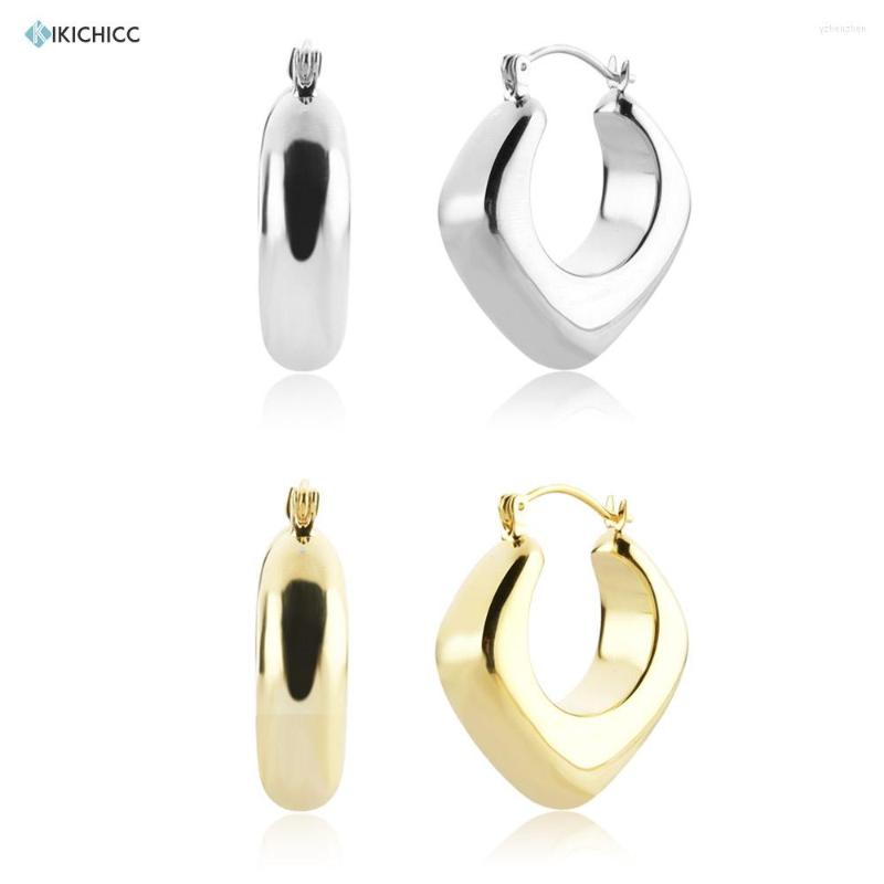 

Hoop Earrings KIKICHICC 925 Sterling Silver Gold Hollow Hoops Piercing Rock Punk Earring Pendiente Jewelry Clips Wedding