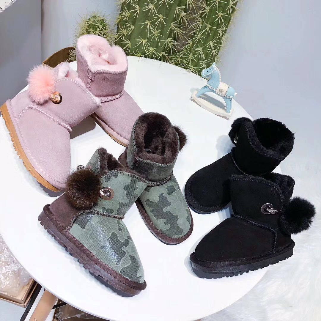 

kids Shoes Children Classic Australia boots toddler Mini Hairball Snow boot Warm sneaker boys girls designer Trainers baby kid youth uggi infants winter shoe