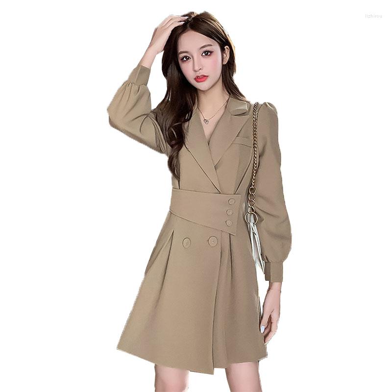 

Women' Trench Coats Women Coat 2022 Female Spring Windbreaker Mujer Feminina Double Dreasted Draw Dack Fashionable Suit Collar C, Black
