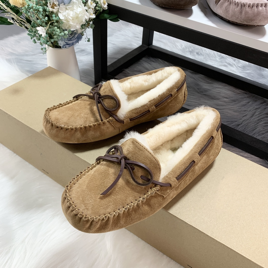 

Loafers Classic Warm Slippers for Women Mini Snow Short slipper breathable light shoes Leather fashion Genuine autumn winter wool lining with box1 size 35-40