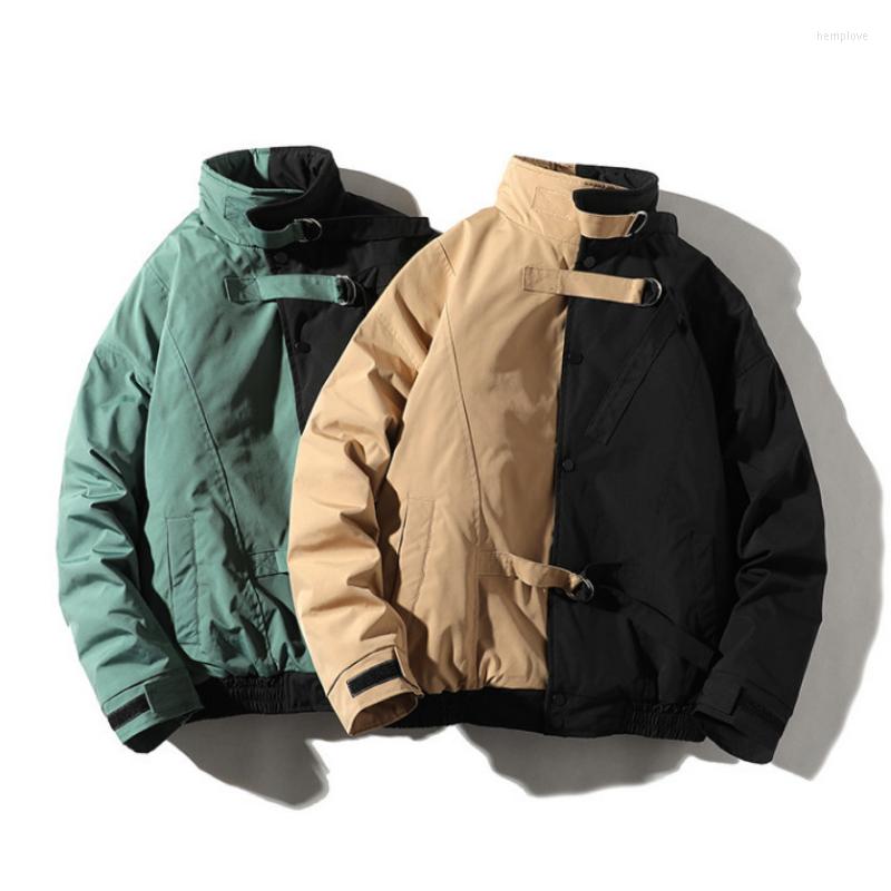 

Men' Down Cotton -Padded Coat Men ' Winter Thicken High Neck Workwear Large Size Trendy, Green
