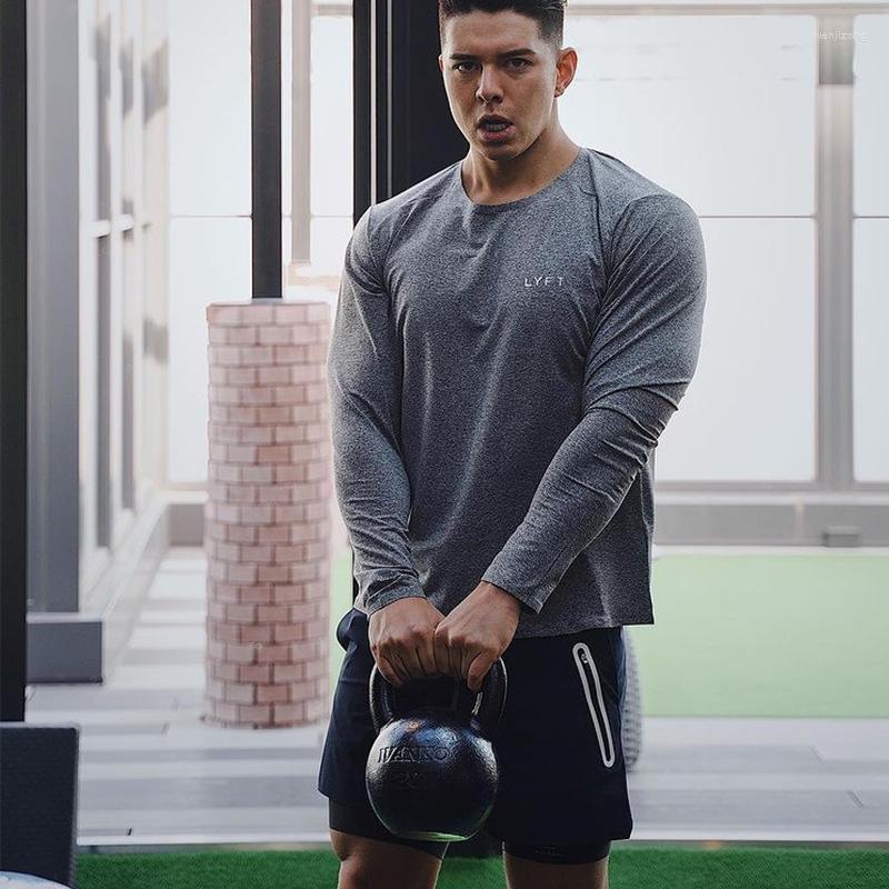 

Men's T Shirts Men Casual Skinny Running T-shirt Gym Fitness Shirt Bodybuilding Workout Long Sleeve Quick Dry Tee Tops Male, Black