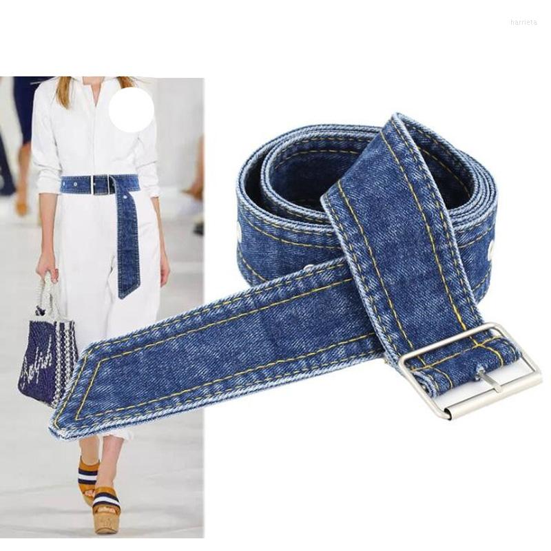 

Belts 2022 Women Belt Fashion Denim Decoration PAPER TAPES Shirts Dress Cowboy Womens Apparel Accessories Length 110cm, Blue