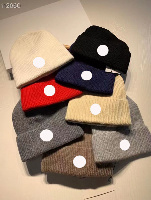 

Luxury Knitted Hat Brand Designer Beanie Cap Men Women Autumn Winter Wool Skull Caps Casual Fitted Fashion 8 colors