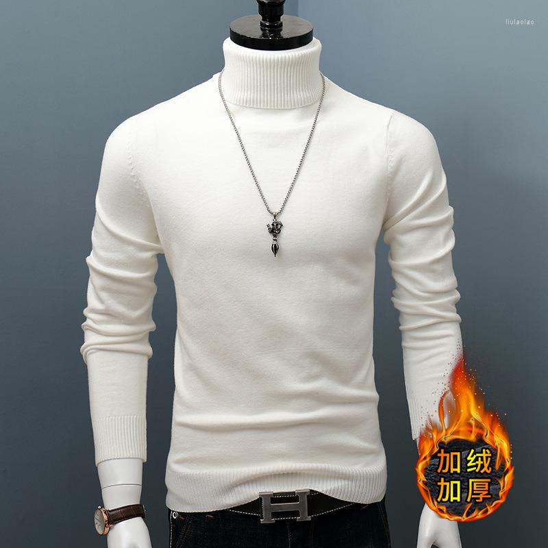 

Men' Sweaters Autumn Winter Men' Turtleneck Sweater Casual Slim Fit Basic Knitted High Collar Pullover Men Keep Warm Tops, Black