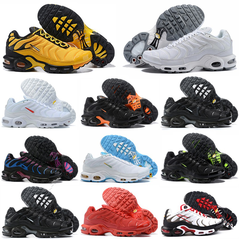 

2023 Tn plus mens shoes triple white black multi hyper blue voltage purple scream men women sports sneakers 40-46, Color 27
