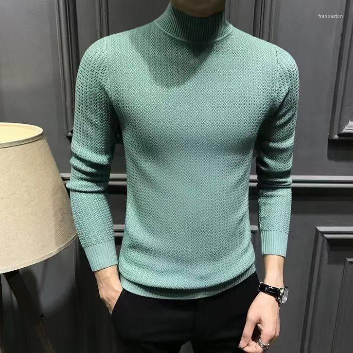 

Men's Sweaters 2022 Autumn And Winter Casual Slim Fit Basic Knitted Pullover Sweater Men's Loose Bottoming Round Neck Warm L212, Black