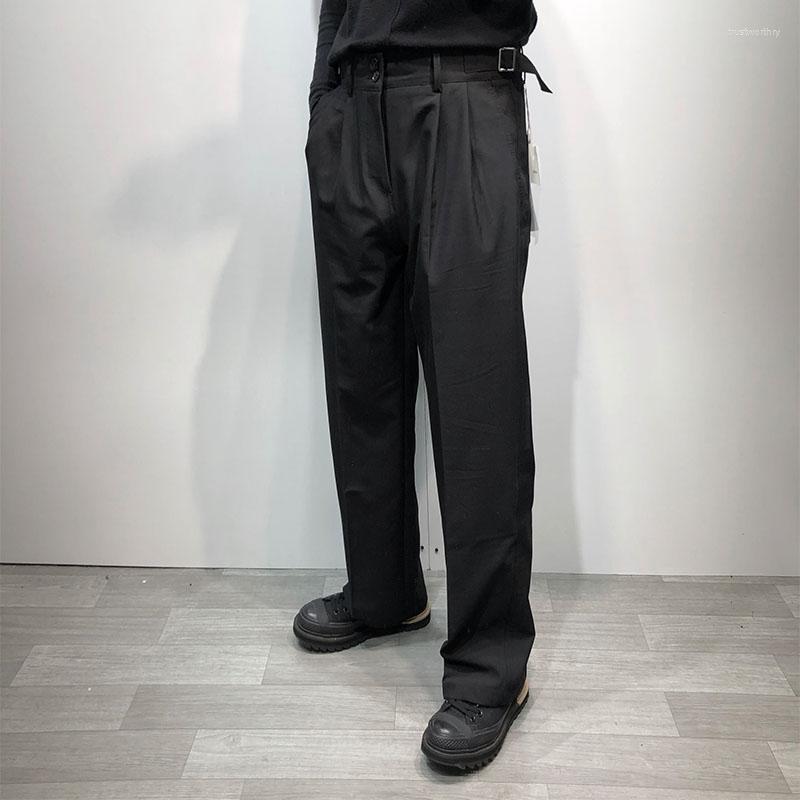 

Men' Pants Large-size Traditional Style Simple Pure Color Loose And Slim Casual Men' Straight High Waist Haren, Black