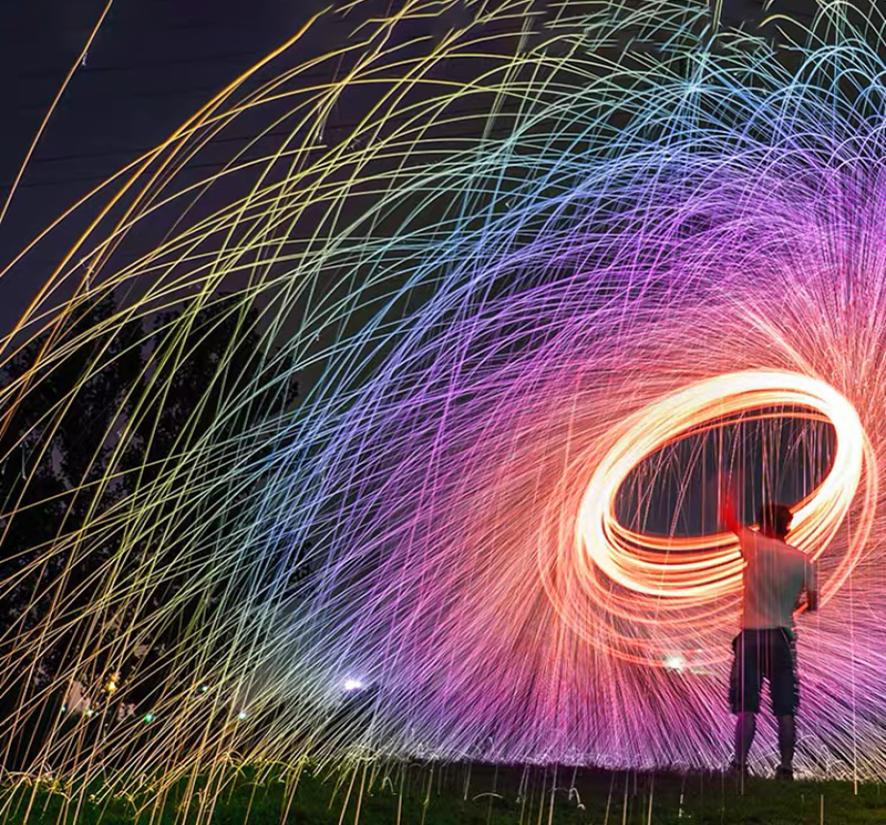 

Rainbow steel wool portable pyrotechnic children039s toy party flame hand swing sparkle fairy firework stick adult children out3083398