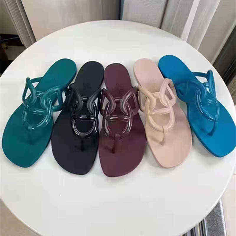 

Pig Nose 2022 Slippers Herringbone Women's Summer Net Red Flat Bottom Leisure h Home Sandals Beach Jelly Shoes, Green